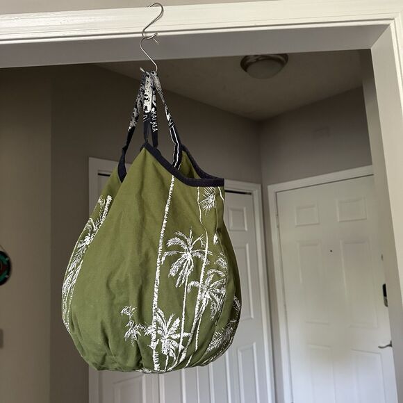 Kealopiko Hawaii All Aloha Eke Nui Large Tote 100% Cotton Olive Green - Picture 2 of 12